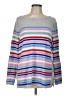 Talbots Stripes Silver Pullover Sweater Size L - photo 1