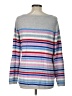 Talbots Stripes Silver Pullover Sweater Size L - photo 2