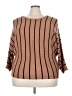 Chelsea & Theodore Stripes Brown Pullover Sweater Size 3X - photo 1