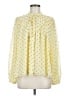 Ann Taylor 100% Polyester Yellow Long Sleeve Blouse Size M - photo 1