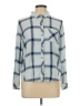 Rails 100% Rayon Plaid Blue Long Sleeve Button-Down Shirt Size L - photo 1