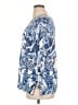 Soft Surroundings 100% Cotton Paisley Blue Pullover Sweater Size 1X - photo 5