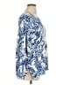 Soft Surroundings 100% Cotton Paisley Blue Pullover Sweater Size 1X - photo 4