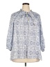 Shine Blue 3/4 Sleeve Blouse Size 3X - photo 1