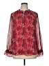 Ann Taylor LOFT 100% Polyester Red Long Sleeve Blouse Size XL - photo 1