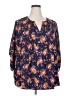 Joan Rivers 100% Polyester Blue 3/4 Sleeve Blouse Size 2X - photo 1