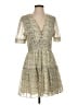 Walter Baker 100% Polyester Paisley Gold Cocktail Dress Size 4 - photo 1