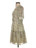 Walter Baker 100% Polyester Paisley Gold Cocktail Dress Size 4 - photo 5