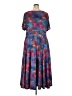 Flycurvy 100% Polyester Tie-dye Blue Casual Dress Size 2X (estimated) - photo 2