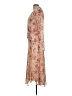 MNG 100% Polyester Floral Tan Cocktail Dress Size L - photo 5