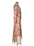 MNG 100% Polyester Floral Tan Cocktail Dress Size L - photo 4