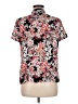 212 Collection Floral Black Short Sleeve Blouse Size M - photo 2