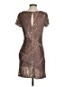Aidan Mattox 100% Polyester Metallic Brown Cocktail Dress Size 2 - photo 2
