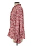 Unbranded Floral Burgundy Long Sleeve Blouse Size S - photo 5