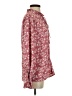 Unbranded Floral Burgundy Long Sleeve Blouse Size S - photo 4
