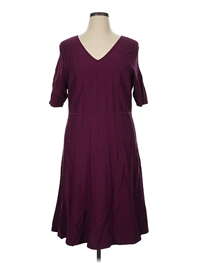 Pre-owned Carlisle Casual Dress In Burgundy