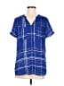Apt. 9 100% Polyester Blue Short Sleeve Blouse Size M - photo 1