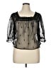 Gap 100% Polyester Black 3/4 Sleeve Blouse Size XL - photo 1