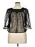 Gap 100% Polyester Black 3/4 Sleeve Blouse Size XL - photo 2