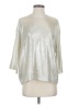CATHERINE Catherine Malandrino 100% Acrylic Metallic Silver Pullover Sweater Size S - photo 1