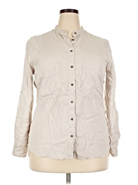 Zara Basic Long Sleeve Button Down Shirt