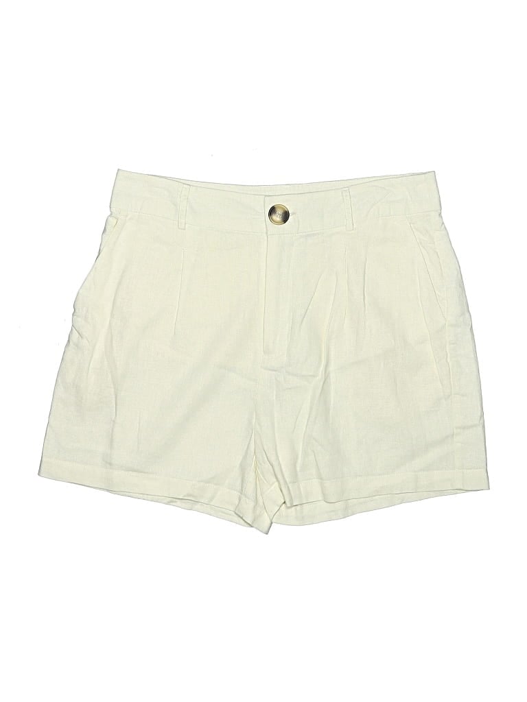 Pre-owned Modcloth Khaki Shorts In Ivory