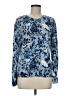 Talbots Floral Blue Pullover Sweater Size M - photo 1