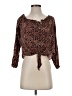 Rewind Animal Print Brown 3/4 Sleeve Blouse Size S - photo 1