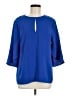 Trina Turk 100% Polyester Blue 3/4 Sleeve Blouse Size M - photo 1