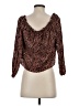 Rewind Animal Print Brown 3/4 Sleeve Blouse Size S - photo 2