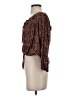Rewind Animal Print Brown 3/4 Sleeve Blouse Size S - photo 5