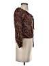 Rewind Animal Print Brown 3/4 Sleeve Blouse Size S - photo 4