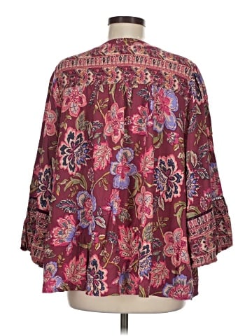 Easel 3/4 Sleeve Blouse (view 2)