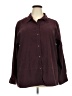 Bill Blass Burgundy Long Sleeve Blouse Size 2X - photo 1