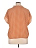 Maison d' Amelie 100% Polyester Houndstooth Orange Short Sleeve Blouse Size XL - photo 2