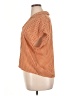 Maison d' Amelie 100% Polyester Houndstooth Orange Short Sleeve Blouse Size XL - photo 5
