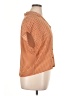 Maison d' Amelie 100% Polyester Houndstooth Orange Short Sleeve Blouse Size XL - photo 4