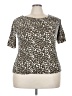 labelBe Animal Print Brown Short Sleeve T-Shirt Size 24 - photo 1