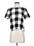 Madewell Checkered-gingham Black Short Sleeve Blouse Size XS - photo 1