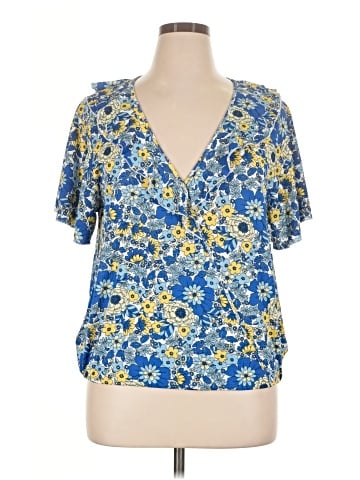 MELLODAY Short Sleeve Blouse (view 1)