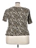 labelBe Animal Print Brown Short Sleeve T-Shirt Size 24 - photo 2