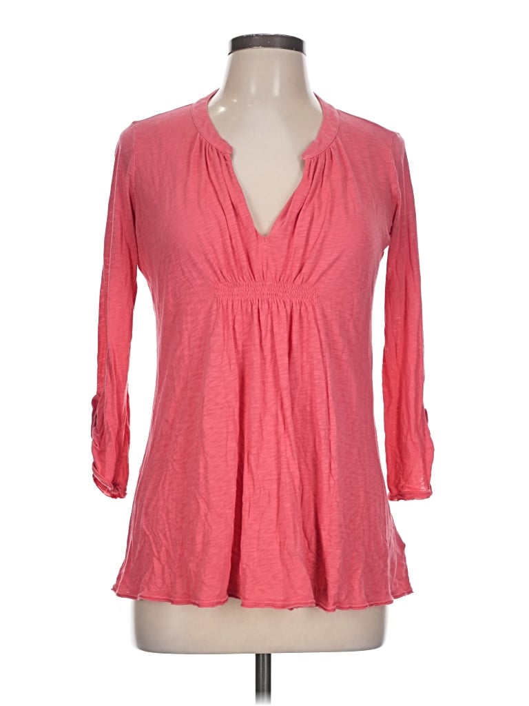 Pre-owned Ella Moss 3/4 Sleeve T-shirt In Pink
