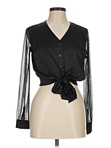 Chocolate Long Sleeve Blouse (view 1)