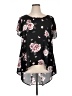 Torrid 100% Polyester Black Short Sleeve Blouse Size 1X Plus (1) - photo 1