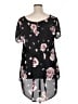 Torrid 100% Polyester Black Short Sleeve Blouse Size 1X Plus (1) - photo 2