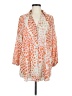 CAbi 100% Polyester Animal Print Orange 3/4 Sleeve Blouse Size M - photo 1