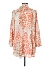 CAbi 100% Polyester Animal Print Orange 3/4 Sleeve Blouse Size M - photo 2