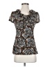 East5th 100% Nylon Brown Short Sleeve Blouse Size S - photo 1