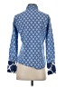 Tizzie 100% Cotton Print Blue Long Sleeve Blouse Size S - photo 2