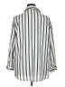Shein Curve Stripes Silver 3/4 Sleeve Blouse Size 14 Plus (1) - photo 2